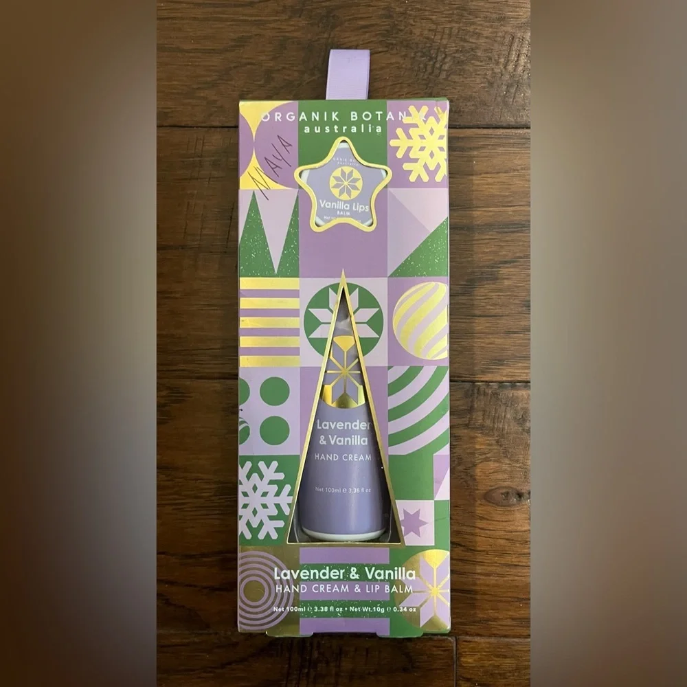 NWT Organik Botanik Australia Lavender & Vanilla Hand Cream & Lip Balm